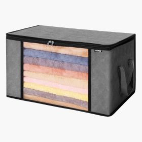 VEVOR 90L Large Storage Bags, 6 Pack Clothes Storage Bin, Foldable Closet Organizers Containers with Handle, Nov-woven Fabric Storage Bag for Clothing