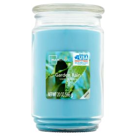 Garden Rain Single-Wick Large Glass Jar Candle, 20 oz