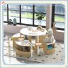 Qaba 5 Piece Kids Table and Chairs Set with Storage, White, Perfect for Art, Craft, Drawing, Playroom, Classroom, Nursery