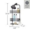 Over the Shower Caddy, with 2 Baskets and Soap Tray, Matte Black