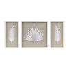 Framed Rice Paper Palm Leaves 3-piece Shadowbox Wall Decor Set