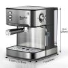 PlumChef Espresso Machine 20 Bar Professional Compact Homehold Coffee Espresso Maker with Milk Frother Steam Wand 54oz Water Tank Low Noise and Fast C
