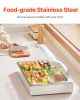 Countertop Food Serving Display Container, 1 x 1 Pan Stainless Steel Food Serving Tray