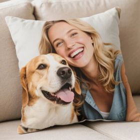 Custom Cushion Personalized Image Upload Fast Printing for Wedding for Pet Lovers - (Must upload the image) (size: 40*40cm)