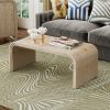 Minimalist Coffee Table with Curved Art Deco Design for Living Room or Dining Room