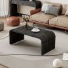 Minimalist Coffee Table with Curved Art Deco Design for Living Room or Dining Room