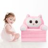 Children's single sofa chair, plush toddler armchair, washable set, cute animal-shaped seat, suitable for any room, reading room, living room